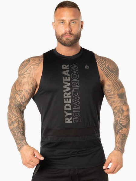 Ryderwear Evo Mesh Baller Tank Czarne | FYXWVQ983