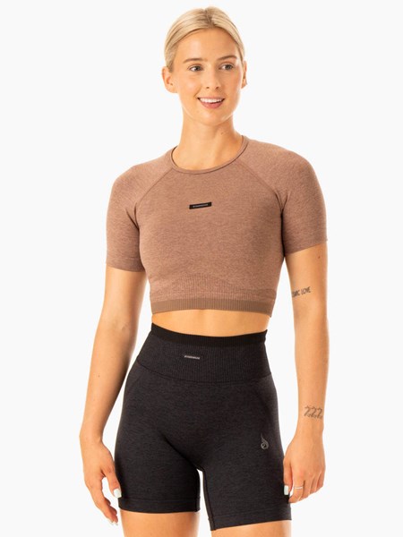 Ryderwear Excel Seamless T-Shirt Mocha Marl | FGJOIH925