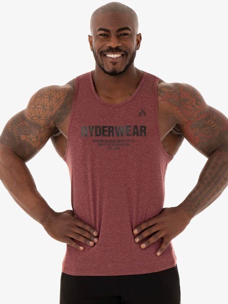 Ryderwear Focus Baller Tank Bordowe | KESVGL562