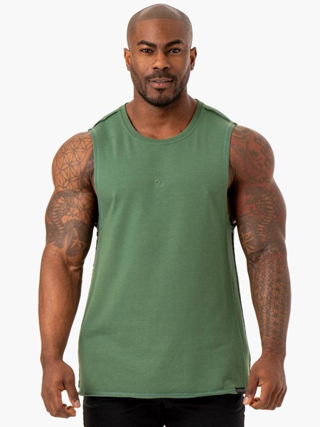 Ryderwear Force Fleece Tank Zielone | RLFNPY863