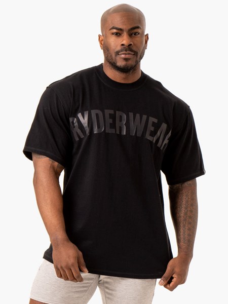 Ryderwear Force Oversized T-Shirt Czarne | JWQHYC198