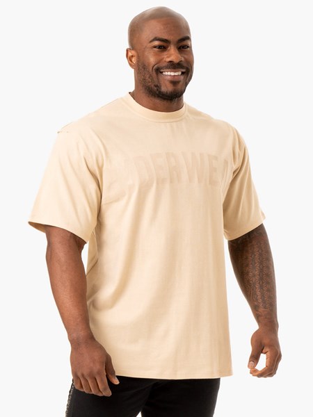 Ryderwear Force Oversized T-Shirt Sand | XTUBRO814