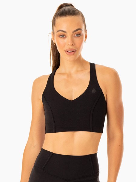 Ryderwear Form Sports Bra Czarne | YRSQTA012