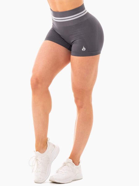 Ryderwear Freestyle Seamless High Waisted Shorts Charcoal | BIXLZA283