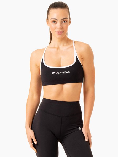 Ryderwear Frequency Sports Bra Czarne | QLKBUD056