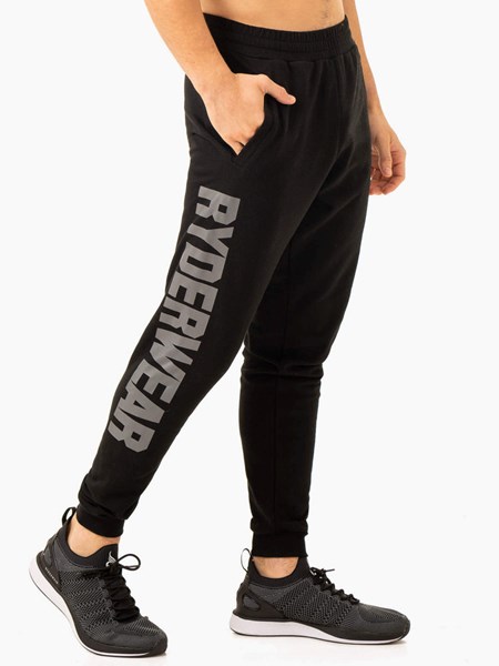 Ryderwear Heritage Fleece Track Pants Czarne | QKVEUC207