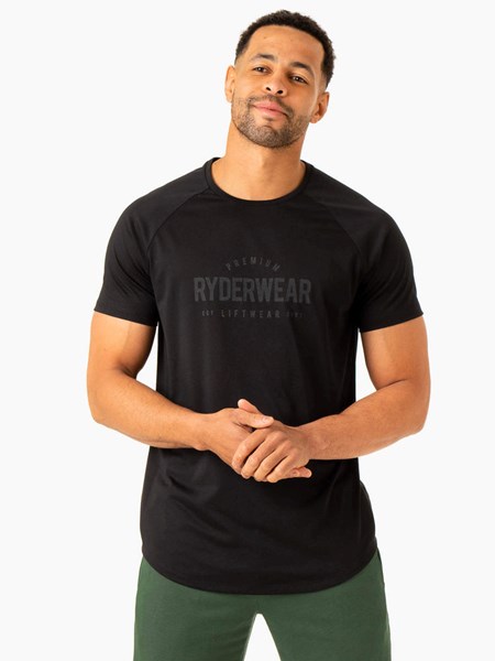 Ryderwear Heritage T-Shirt Czarne | WIGFUP215