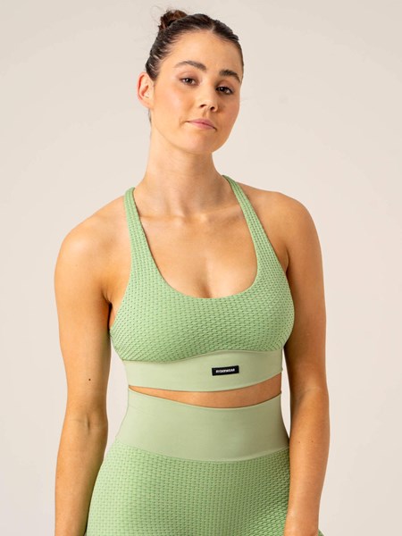 Ryderwear Honeycomb Seamless Sports Bra Sage | SGRXMD548