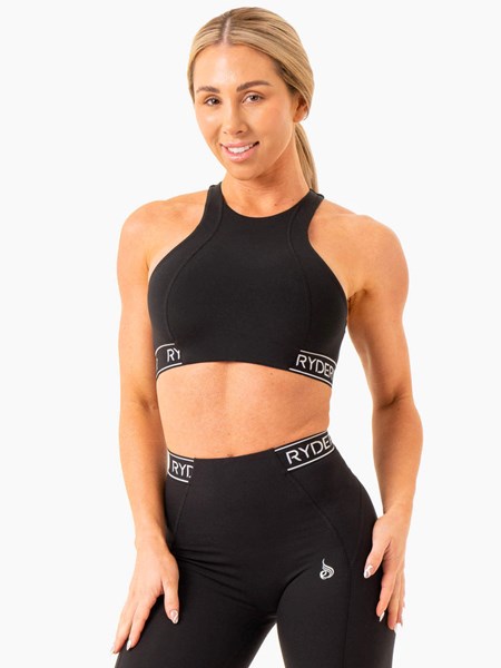 Ryderwear Level Up High Impact Sports Bra Czarne | FASEND602