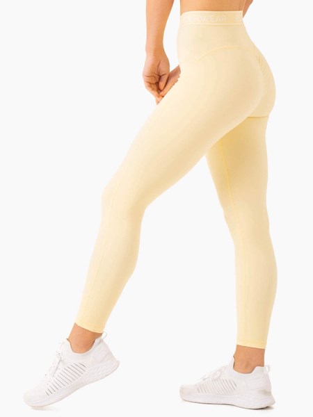 Ryderwear Level Up High Waisted Scrunch Leggings Butter | WNMLSV673