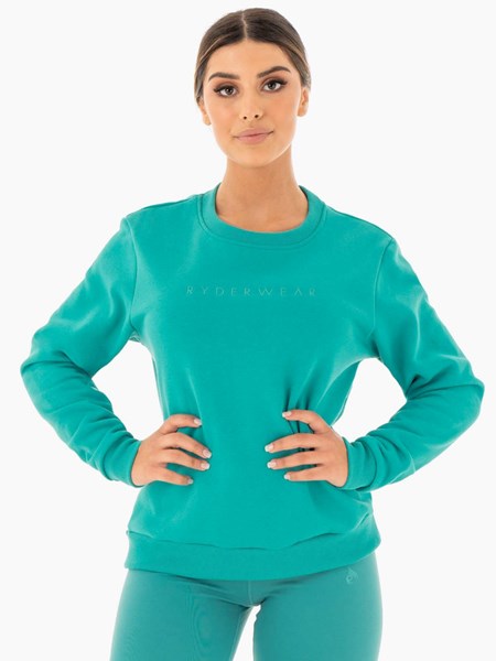 Ryderwear Motion Oversized Swetry Teal | TPWIHZ237