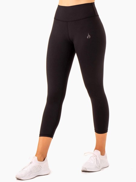 Ryderwear Movement High Waisted 7/8 Pocket Leggings Czarne | PMYUEQ706