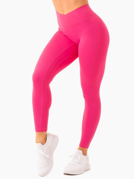 Ryderwear NKD Cross Over Leggings Fuscia | CIETXU810