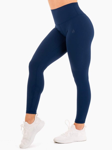 Ryderwear NKD High Waisted Leggings Granatowe | KITRJH834