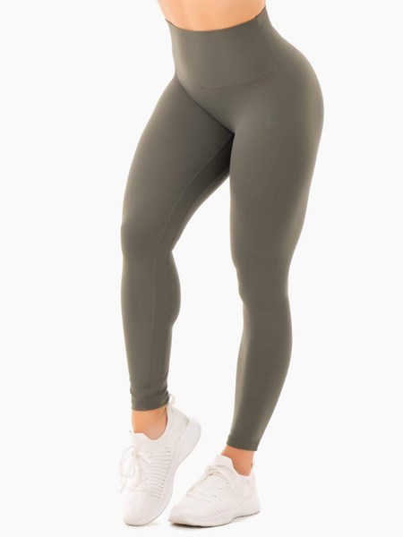 Ryderwear NKD High Waisted Leggings Khaki | AXTCSI597