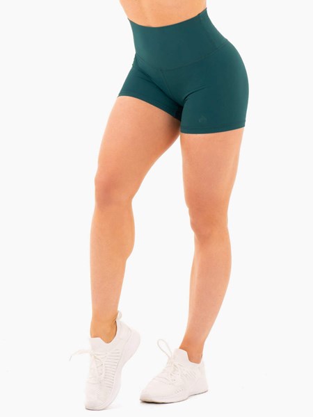 Ryderwear NKD High Waisted Shorts Teal | FEHGLW564