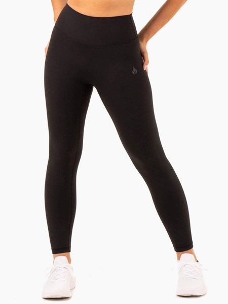 Ryderwear NKD Refine High Waisted Leggings Czarne | KCBVNU601