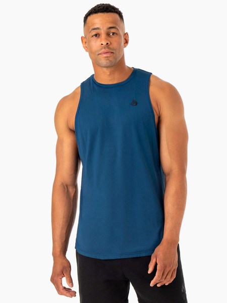 Ryderwear Optimal Mesh Tank Niebieskie | XFABPZ829