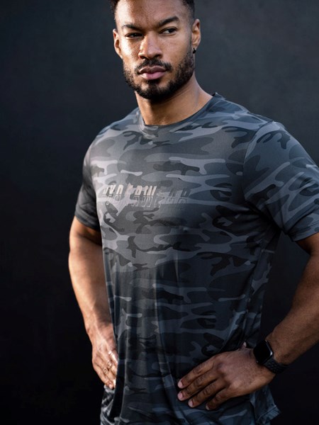 Ryderwear Overdrive T-Shirt Czarne Camo | QIGWPY570