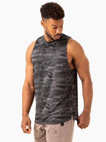 Ryderwear Overdrive Tank Czarne Camo | JSEZPF372