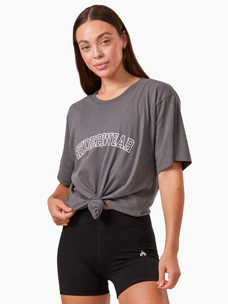 Ryderwear Oversized T-Shirt Charcoal | BWOEHI402