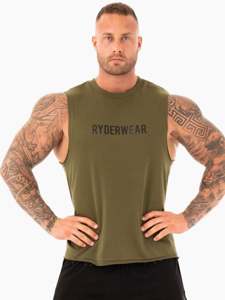 Ryderwear Performance Baller Tank Khaki | JLTBDS205