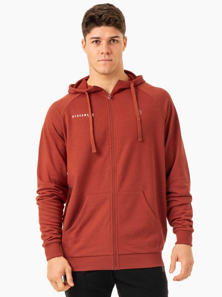 Ryderwear Pursuit Zip Up Hoodie Czerwone | ZIPGDC306