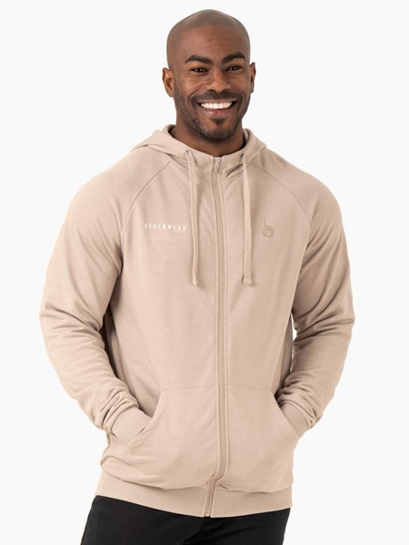 Ryderwear Pursuit Zip Up Hoodie Sand | VEXZJD170