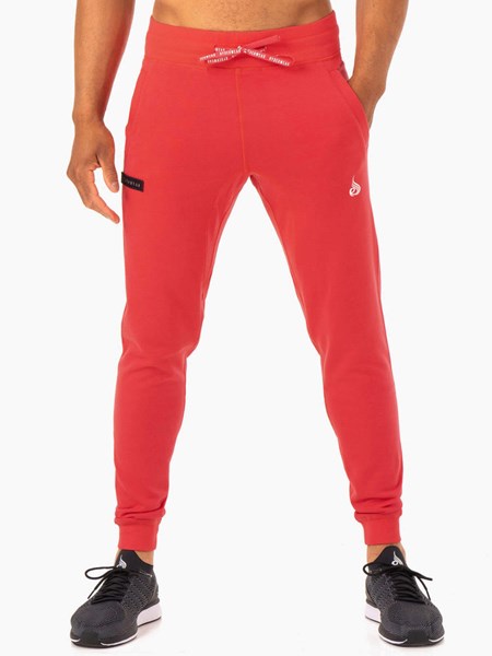 Ryderwear Recharge Tapered Track Pant Czerwone | NBQZFJ104