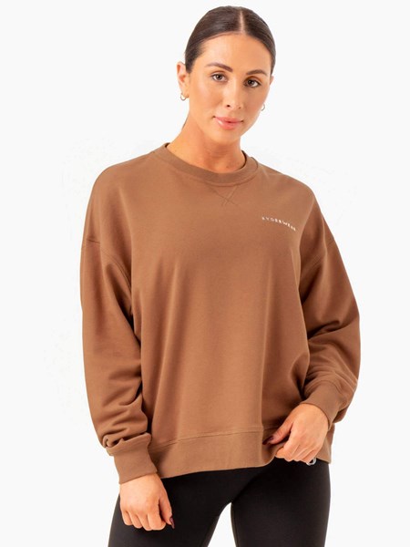 Ryderwear Recover Lekkie Swetry Mocha | NKXELW301