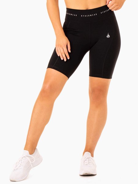 Ryderwear Reflex High Waisted Bike Shorts Czarne | EPABOW032