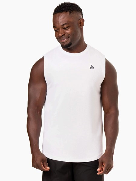 Ryderwear Reflex Mesh Baller Tank Białe | XPDNRC789