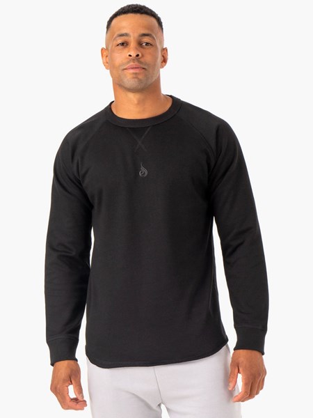 Ryderwear Restore Crew Neck Czarne | HATUJC360