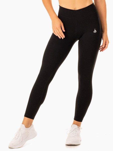 Ryderwear Revival Scrunch Bum Leggings Czarne | PNUWMX513