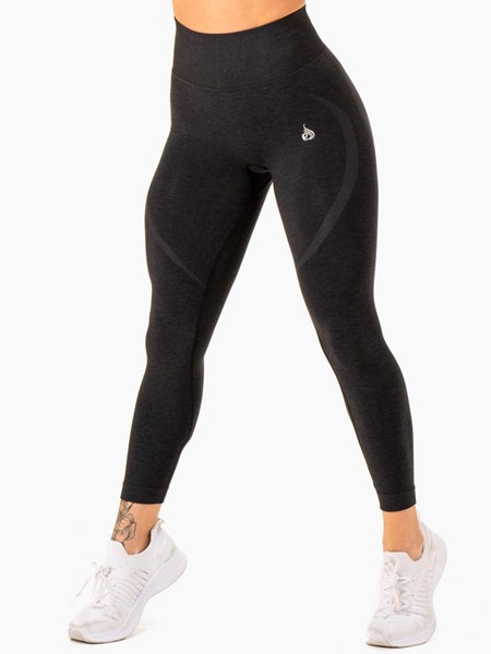 Ryderwear Sculpt Seamless Leggings Czarne | GWLEXF358