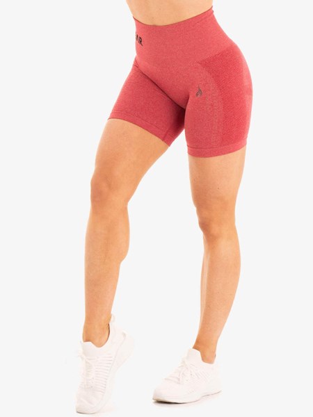 Ryderwear Seamless Staples Shorts Czerwone | FRMIAG473