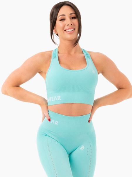 Ryderwear Seamless Staples Sports Bra Aqua Marl | HOISVR704