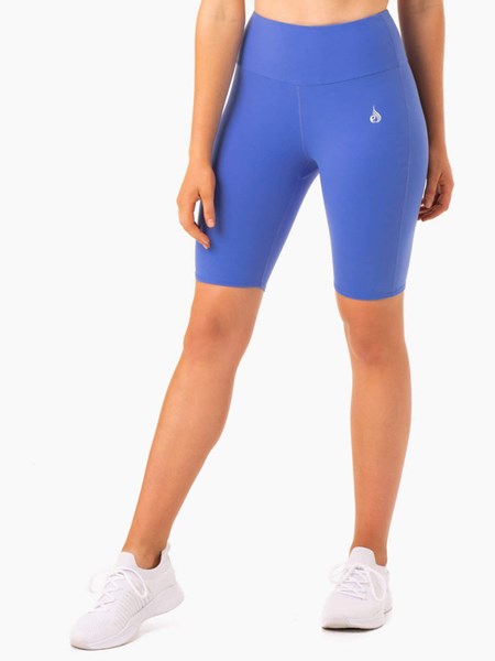 Ryderwear Staples Scrunch Bum Bike Shorts Niebieskie | JNSAXO061