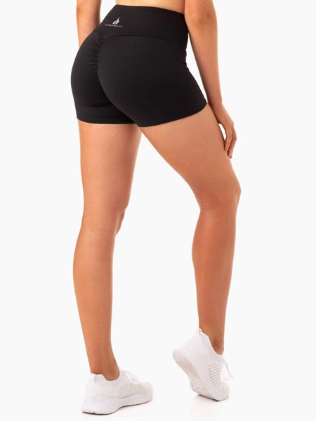 Ryderwear Staples Scrunch Bum Booty Shorts Czarne | JXKAWE518