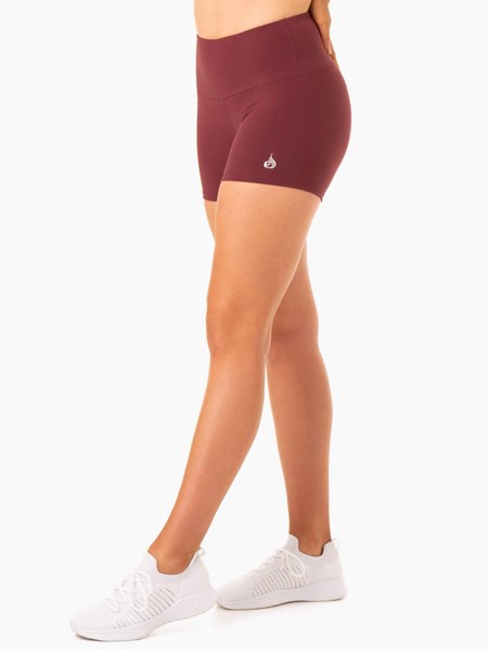 Ryderwear Staples Scrunch Bum Booty Shorts Bordowe | UZLIKR084