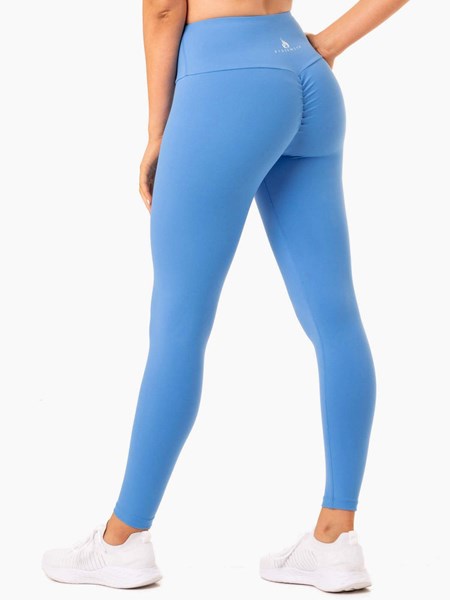 Ryderwear Staples Scrunch Bum Leggings Niebieskie | GBKTFP149