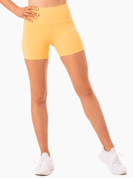 Ryderwear Staples Scrunch Bum Mid Length Shorts Mango | FOPREG362