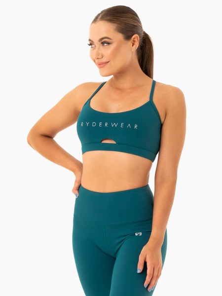 Ryderwear Staples Sports Bra Emerald | ANVURK394