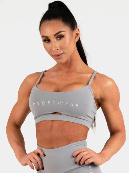 Ryderwear Staples Sports Bra Szare | HKLCBY024