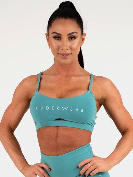 Ryderwear Staples Sports Bra Teal | MWDHKX918