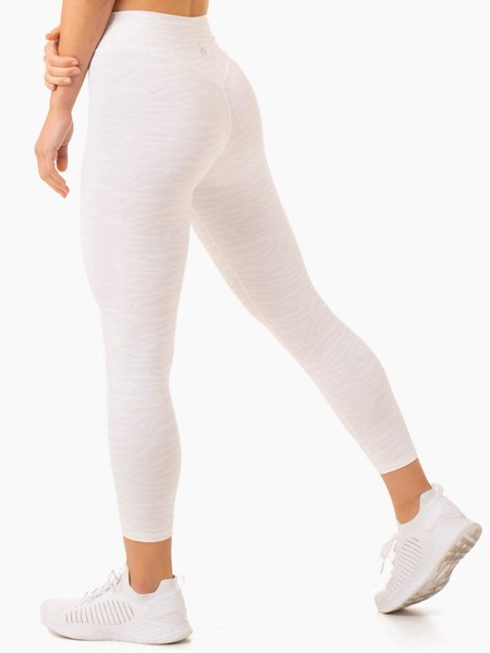 Ryderwear Transform High Waisted Leggings Białe | CYEQTB150