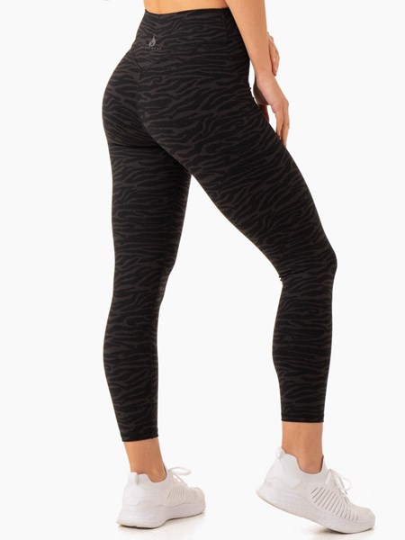 Ryderwear Transform High Waisted Leggings Czarne | MKSDFN926