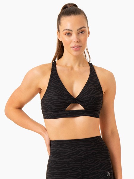 Ryderwear Transform Twist Sports Bra Czarne | AQIWET568